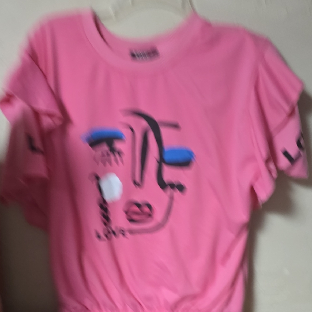 L.O.L. Surprise! Pink Tee with Artistic Face Design